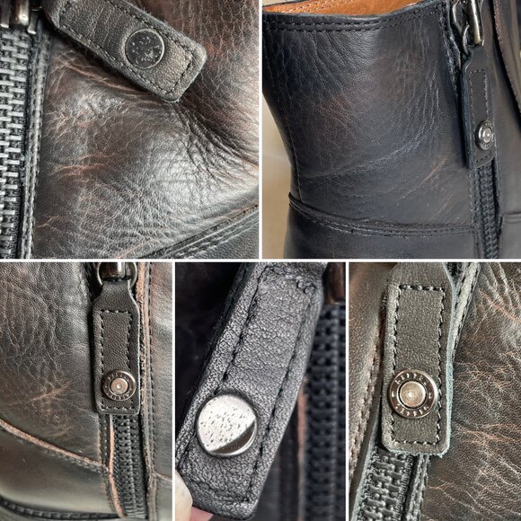 New Diesel Roxydoo Distressed Leather Boots Size 7.5 - Picture 11 of 16